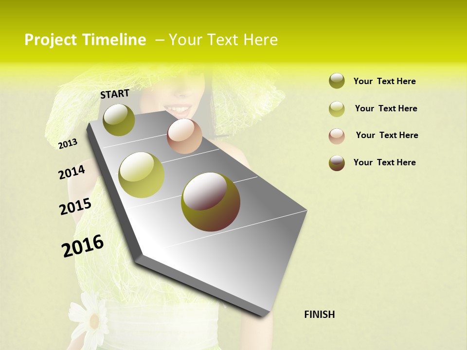 Spring Woman Model PowerPoint Template