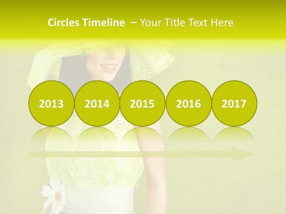 Spring Woman Model PowerPoint Template