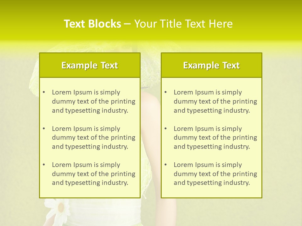Spring Woman Model PowerPoint Template