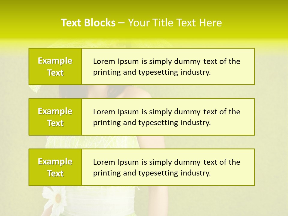 Spring Woman Model PowerPoint Template
