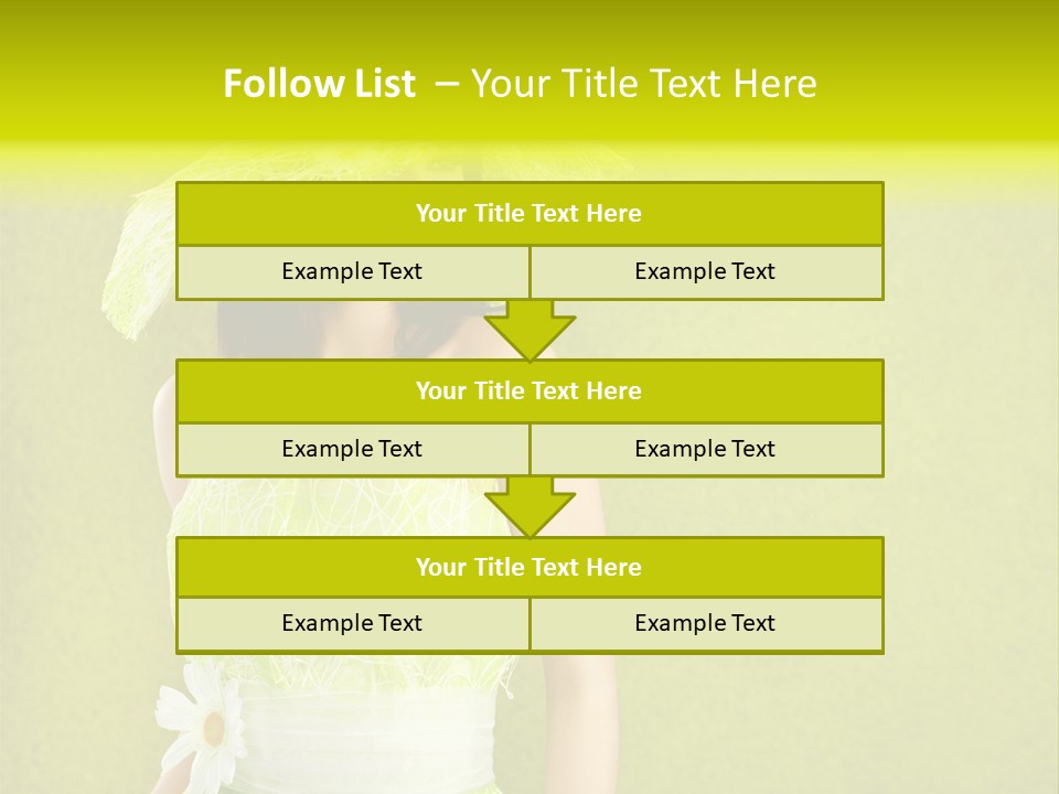 Spring Woman Model PowerPoint Template