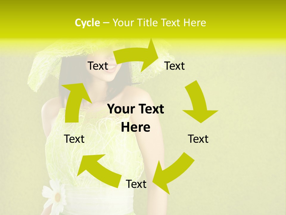 Spring Woman Model PowerPoint Template