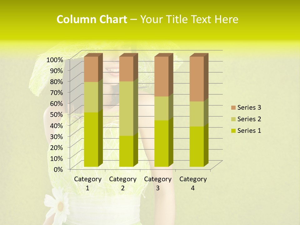 Spring Woman Model PowerPoint Template