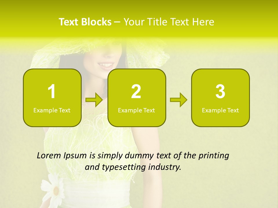 Spring Woman Model PowerPoint Template