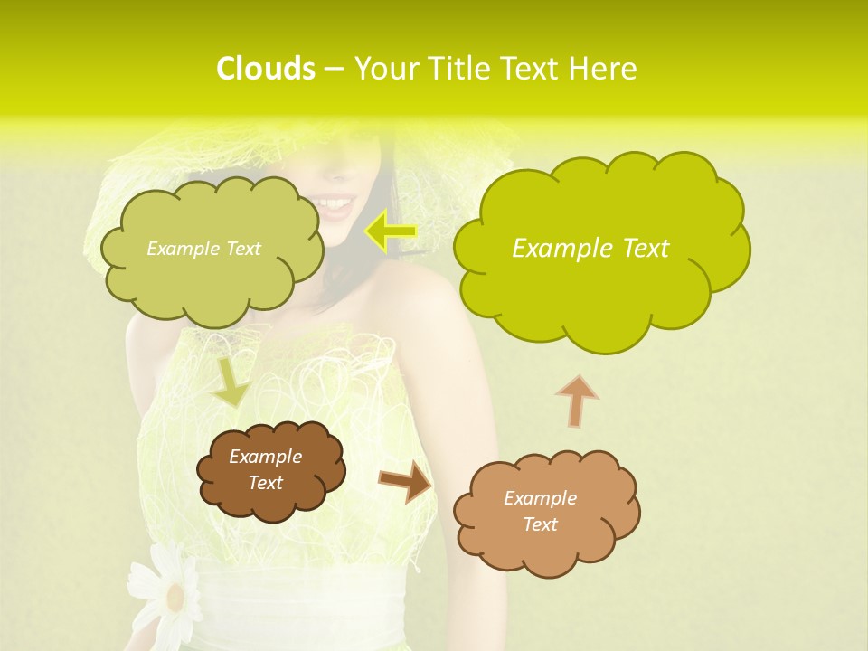 Spring Woman Model PowerPoint Template