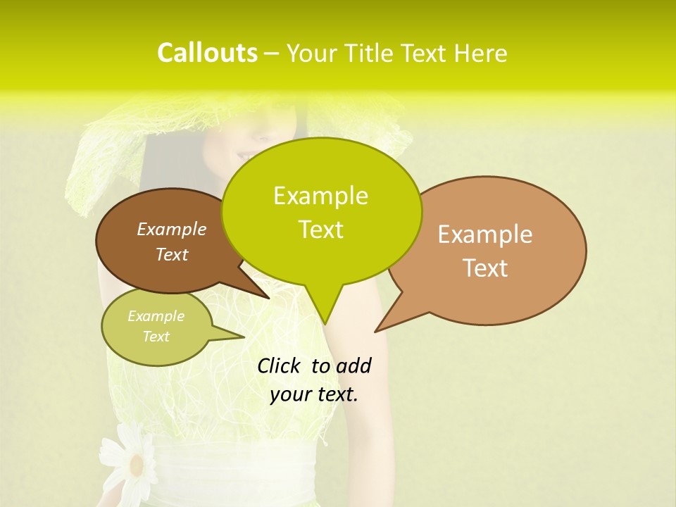 Spring Woman Model PowerPoint Template