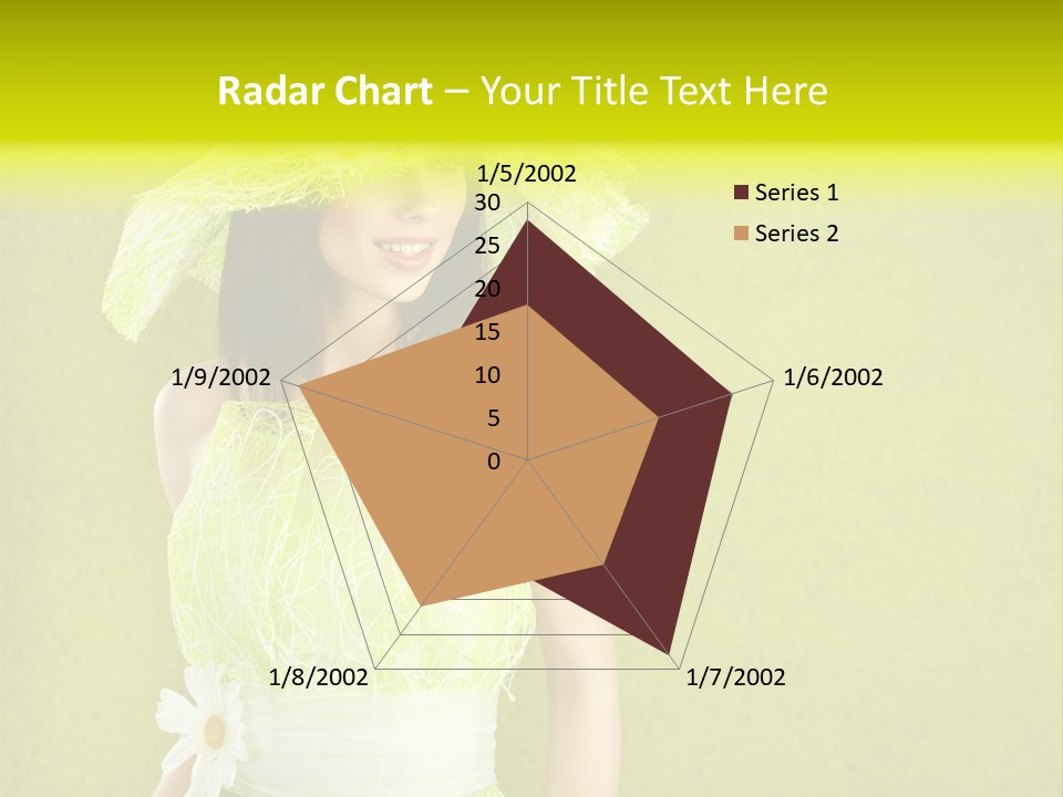 Spring Woman Model PowerPoint Template