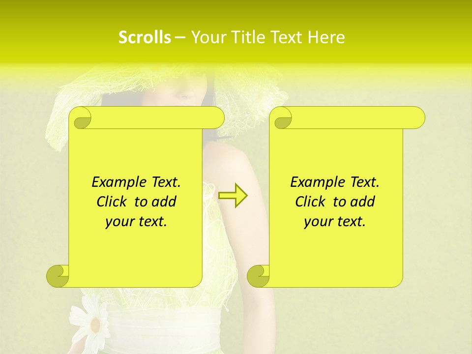 Spring Woman Model PowerPoint Template