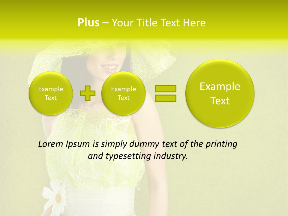 Spring Woman Model PowerPoint Template