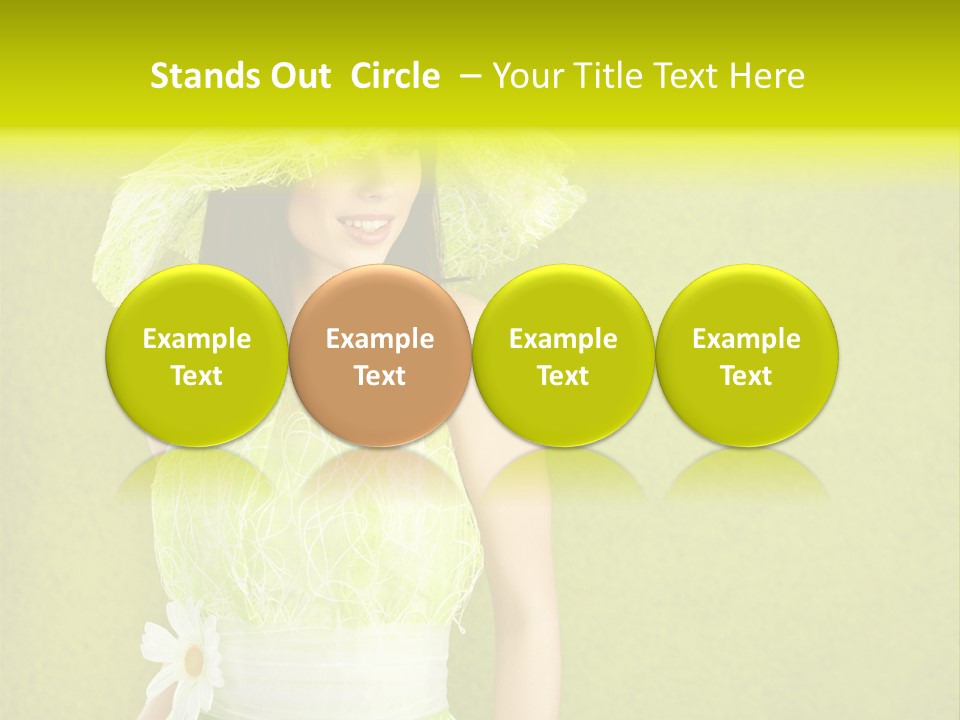Spring Woman Model PowerPoint Template