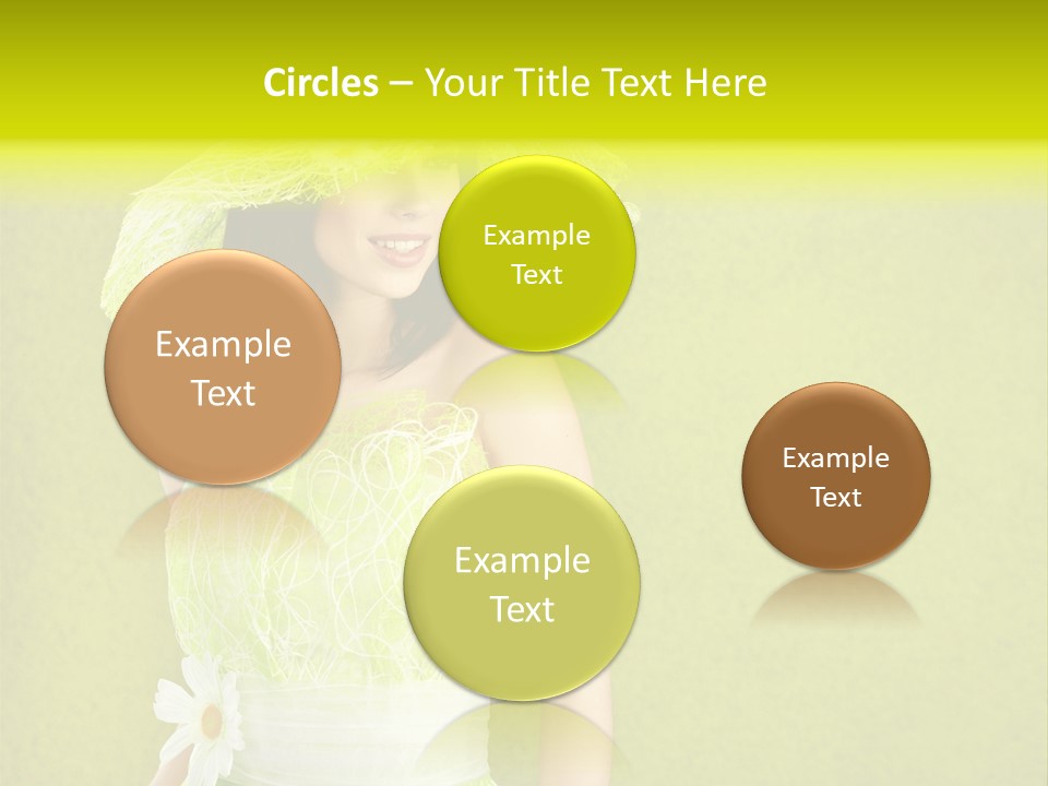 Spring Woman Model PowerPoint Template