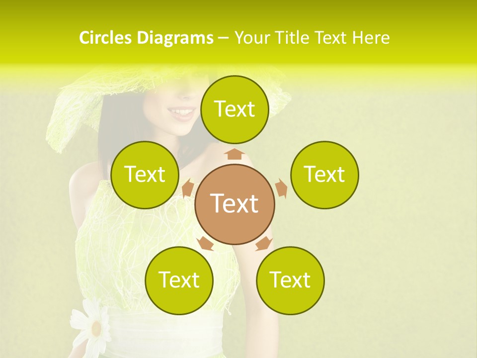 Spring Woman Model PowerPoint Template