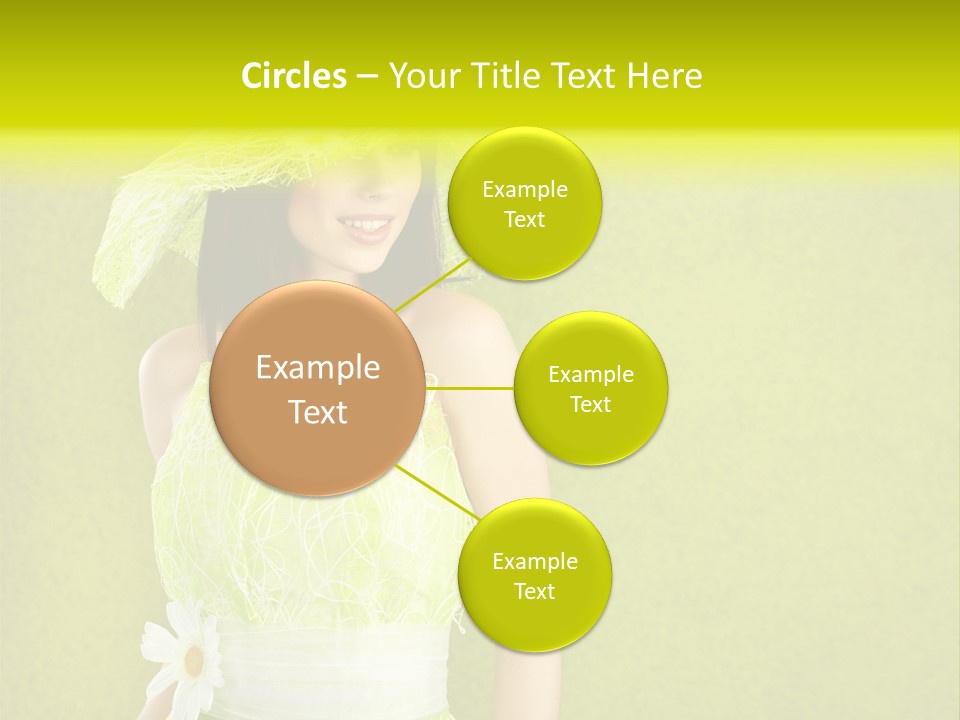 Spring Woman Model PowerPoint Template