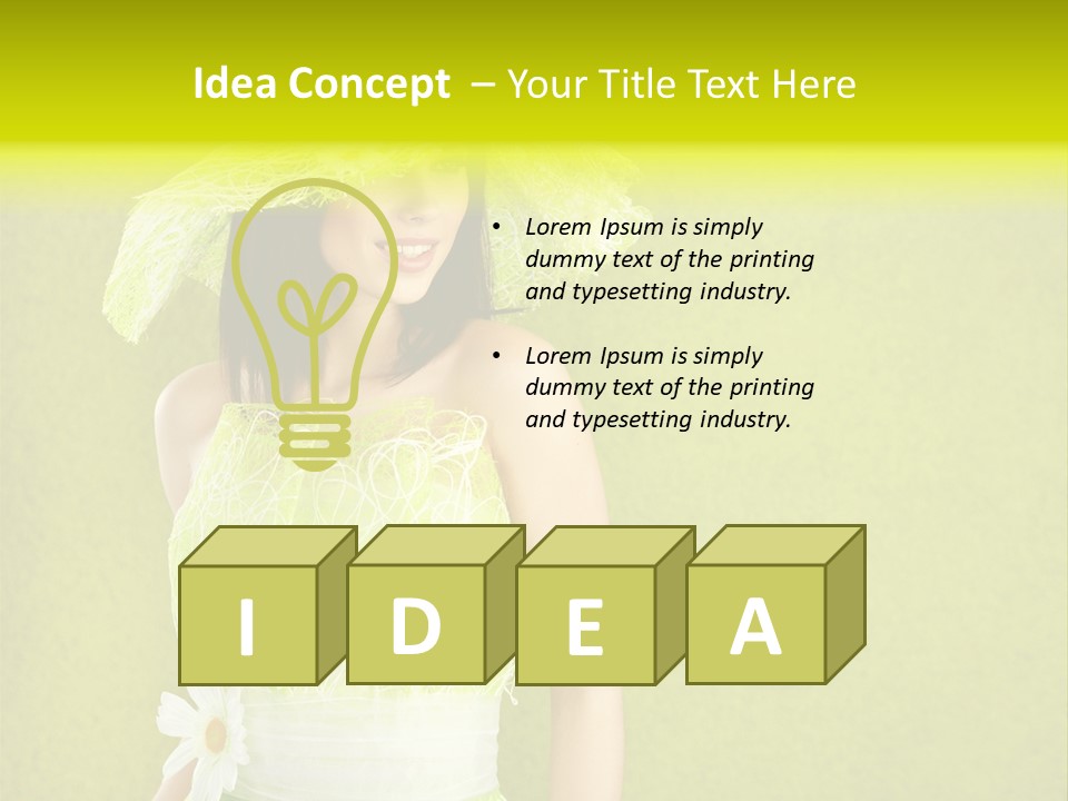 Spring Woman Model PowerPoint Template