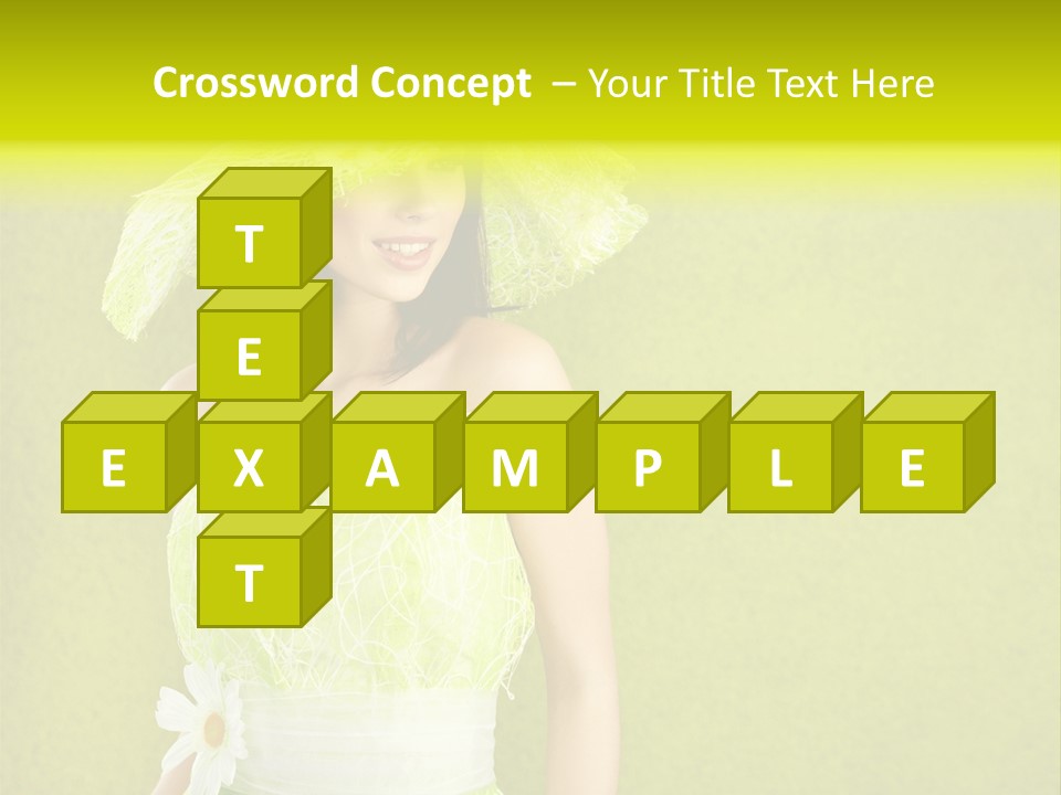 Spring Woman Model PowerPoint Template