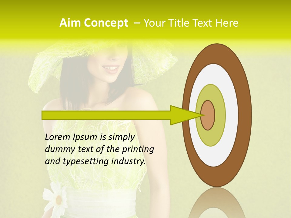 Spring Woman Model PowerPoint Template