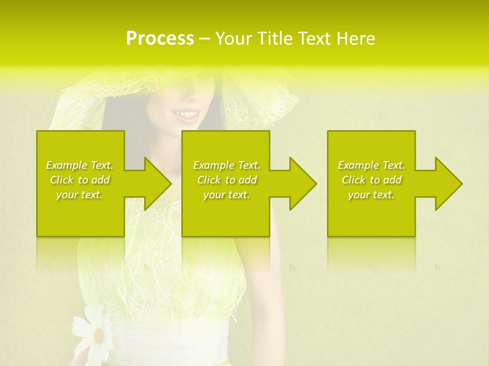 Spring Woman Model PowerPoint Template
