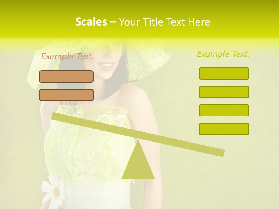 Spring Woman Model PowerPoint Template