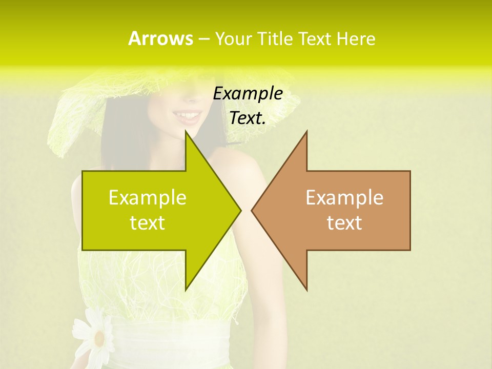 Spring Woman Model PowerPoint Template