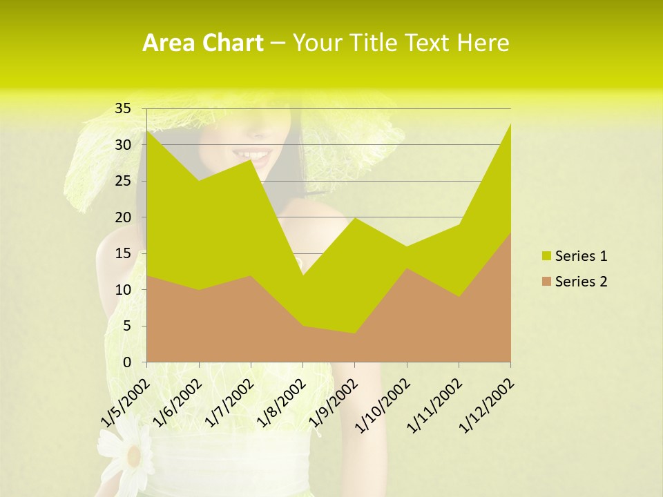 Spring Woman Model PowerPoint Template