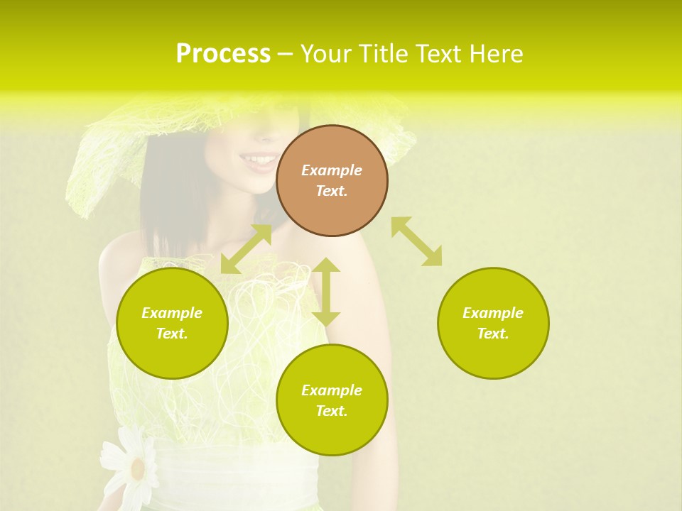 Spring Woman Model PowerPoint Template