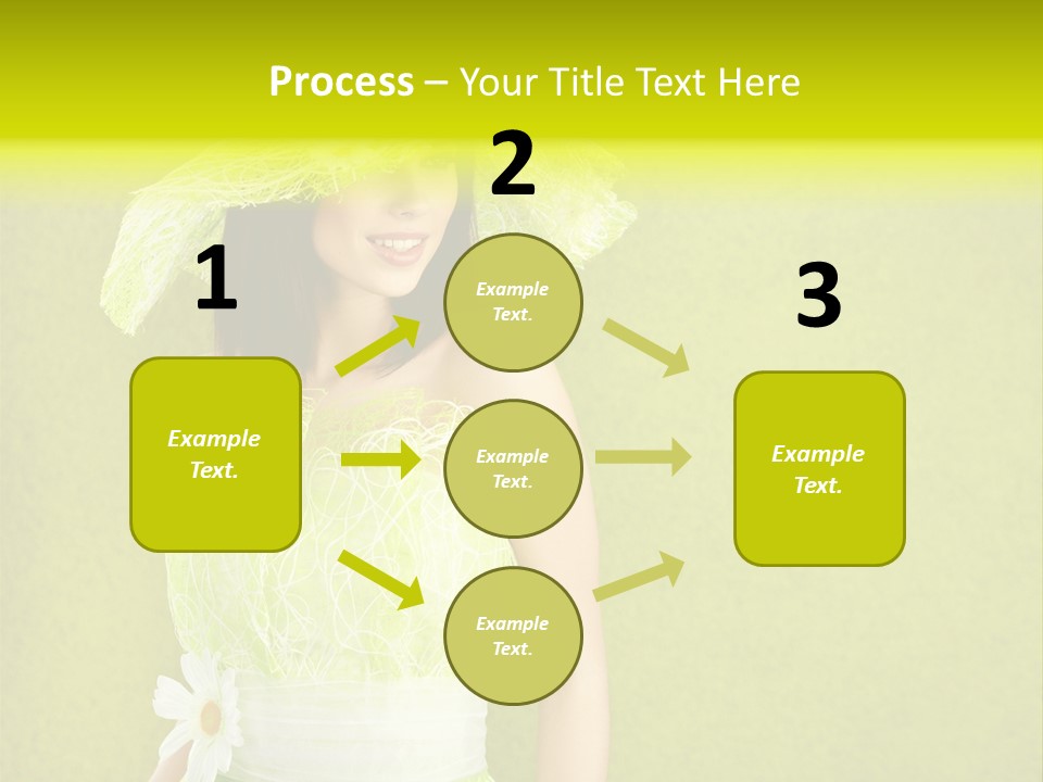 Spring Woman Model PowerPoint Template