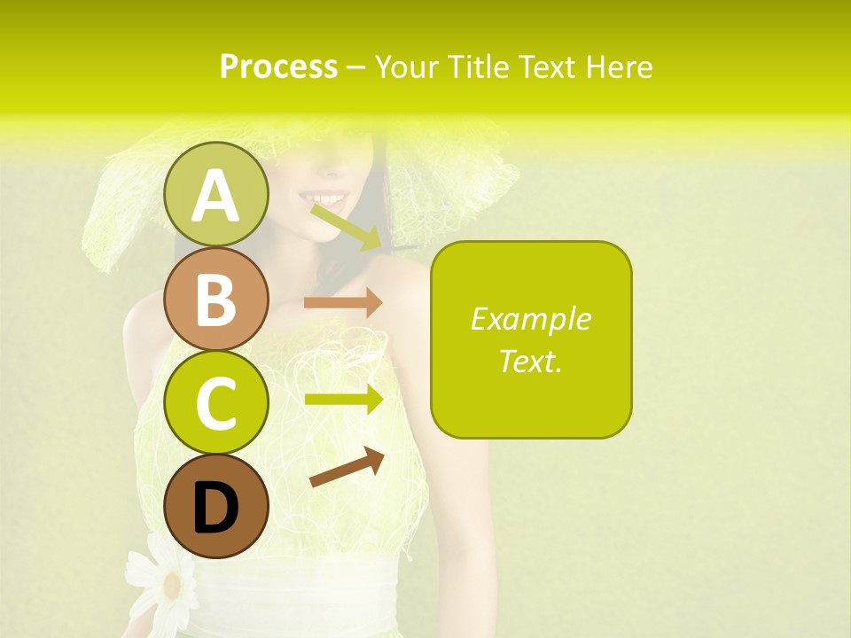 Spring Woman Model PowerPoint Template