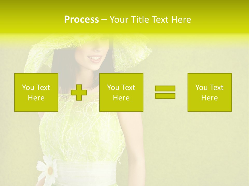 Spring Woman Model PowerPoint Template