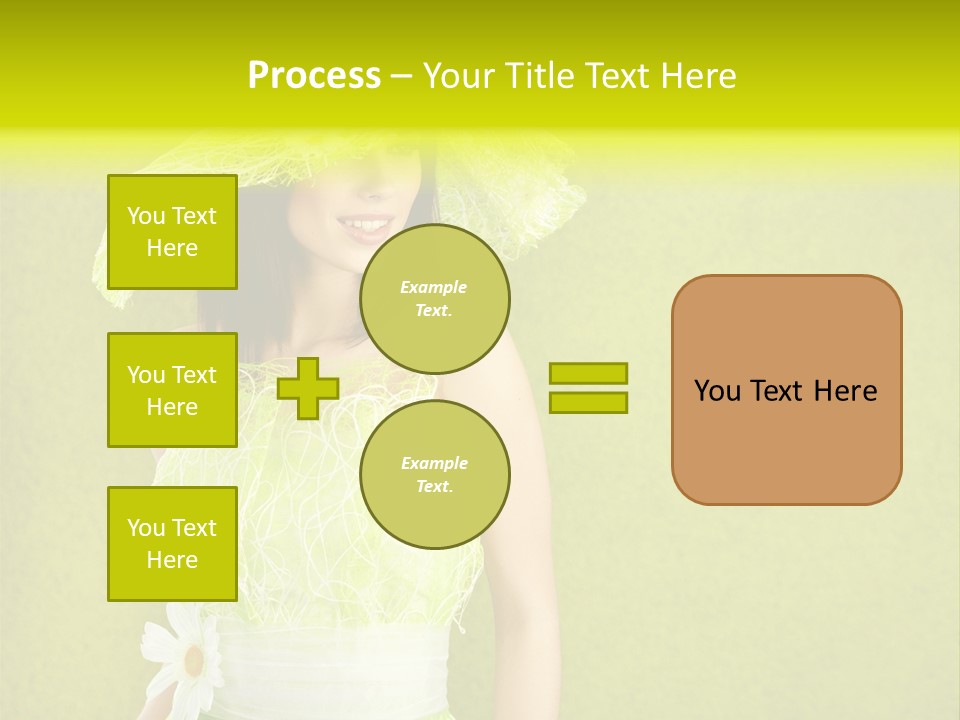 Spring Woman Model PowerPoint Template