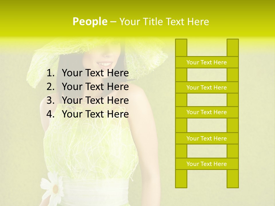 Spring Woman Model PowerPoint Template