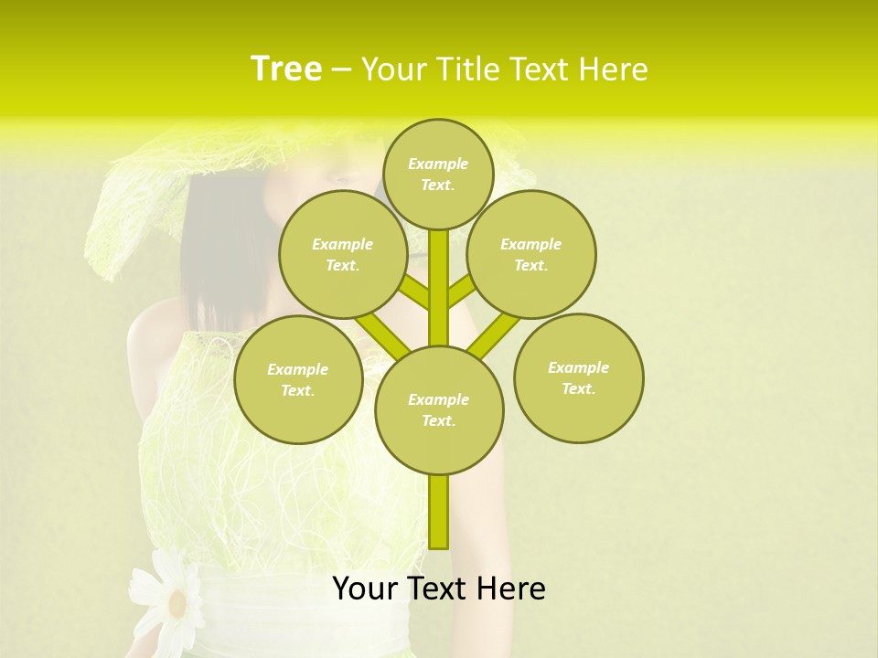 Spring Woman Model PowerPoint Template