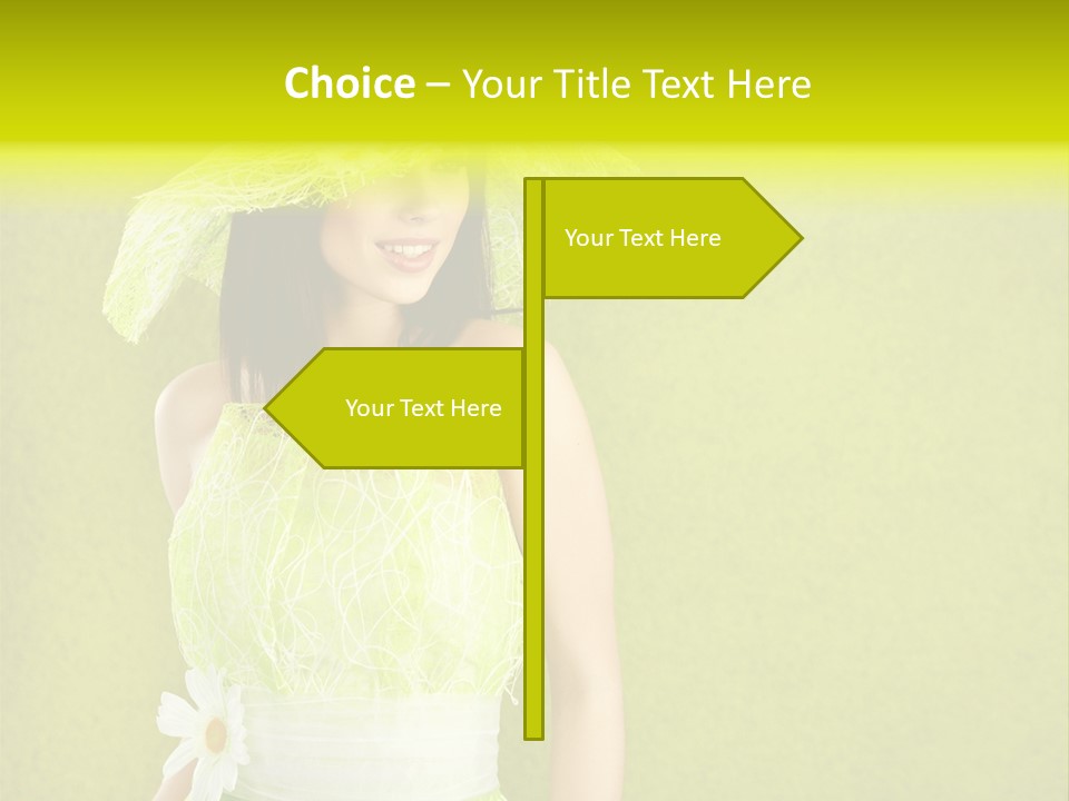 Spring Woman Model PowerPoint Template