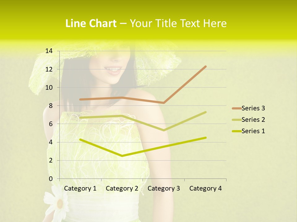 Spring Woman Model PowerPoint Template