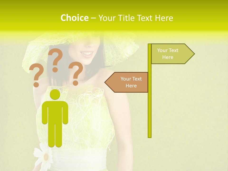 Spring Woman Model PowerPoint Template