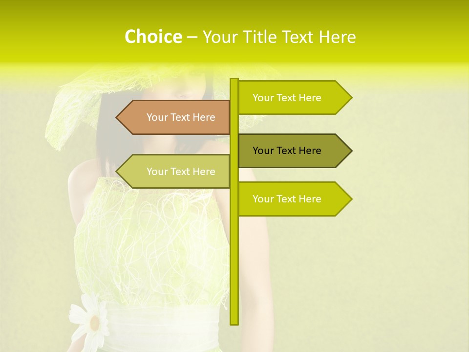 Spring Woman Model PowerPoint Template