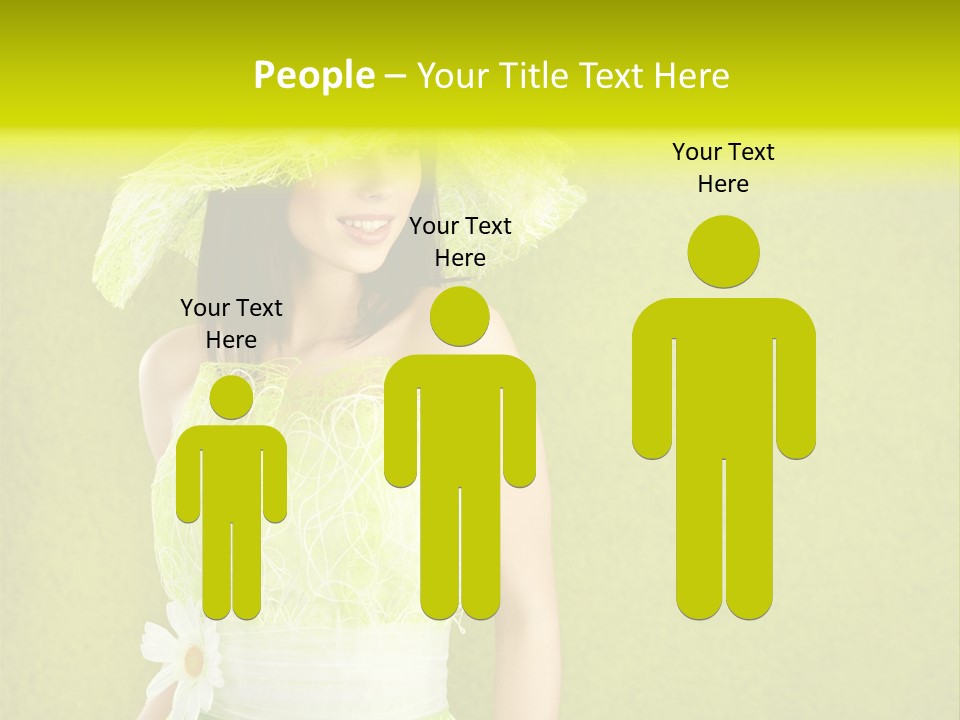 Spring Woman Model PowerPoint Template