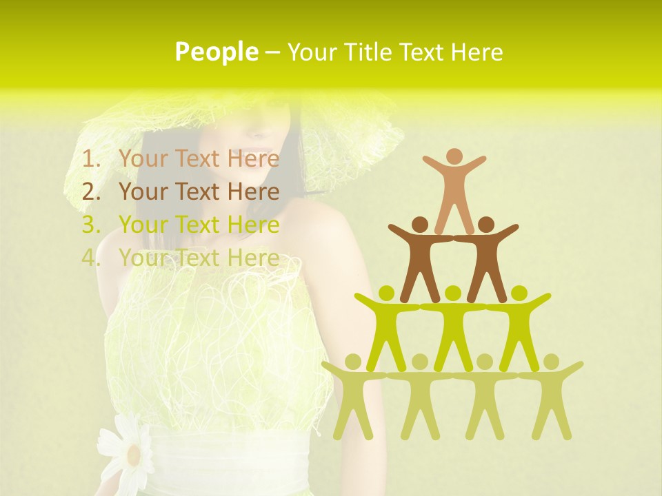 Spring Woman Model PowerPoint Template