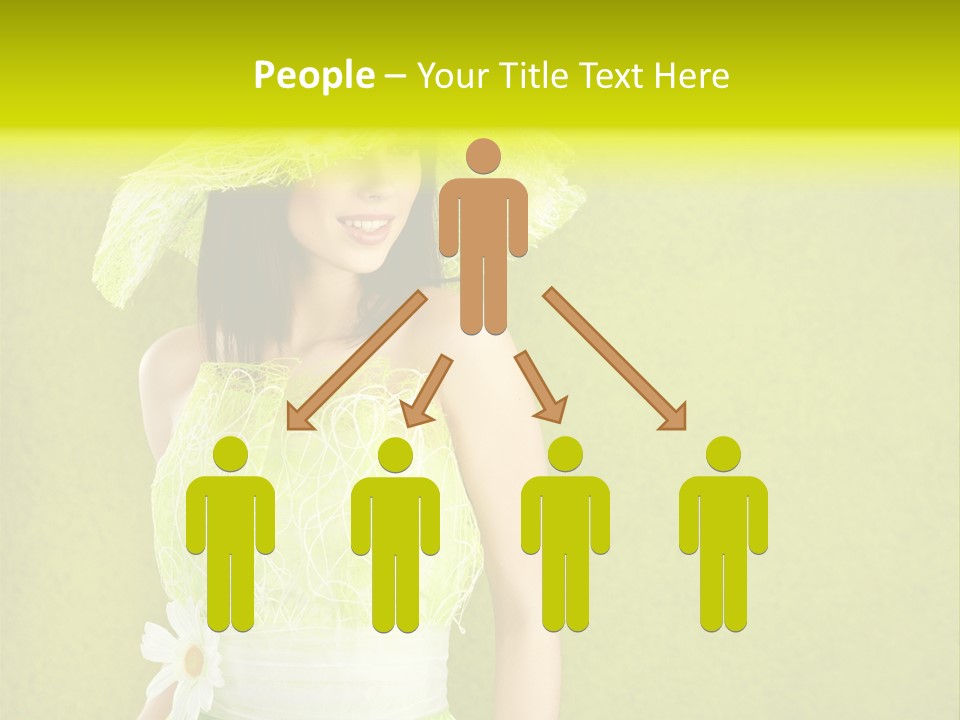 Spring Woman Model PowerPoint Template