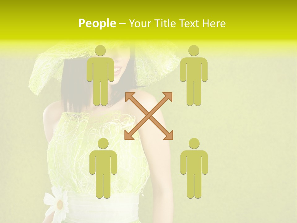 Spring Woman Model PowerPoint Template