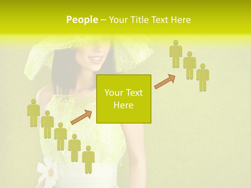 Spring Woman Model PowerPoint Template