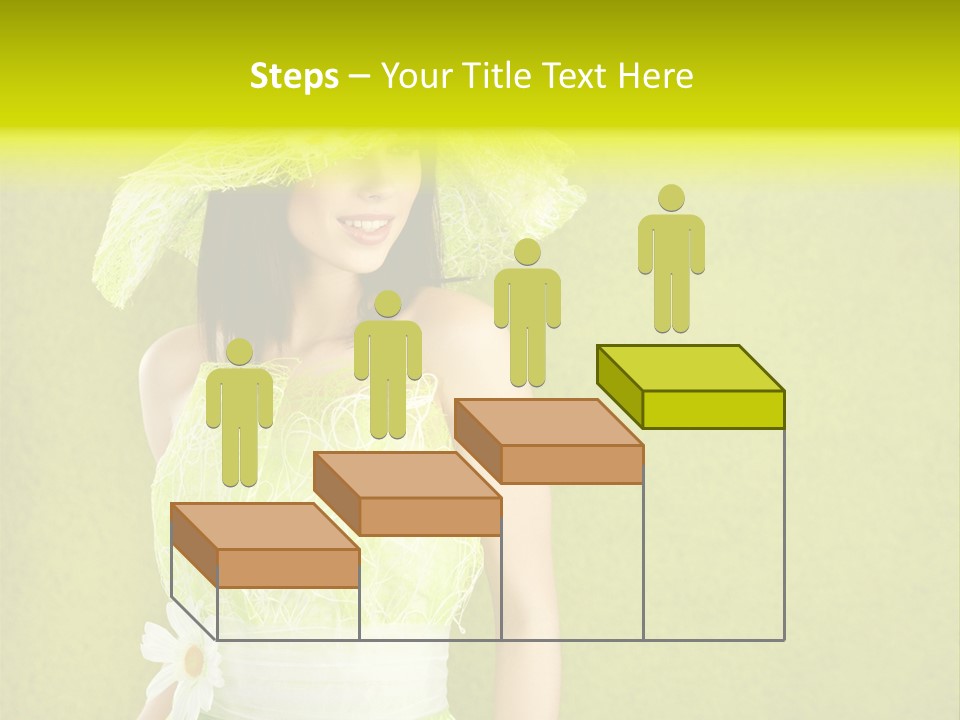 Spring Woman Model PowerPoint Template