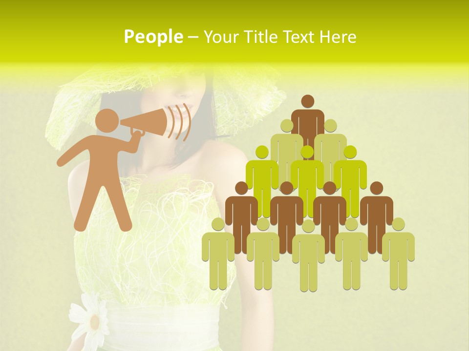 Spring Woman Model PowerPoint Template