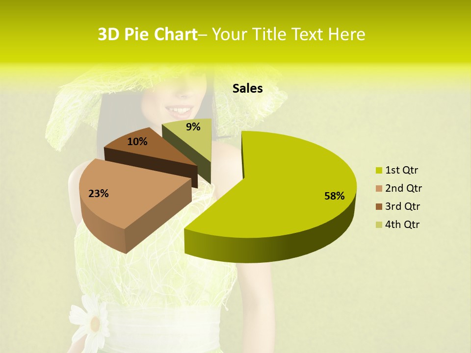 Spring Woman Model PowerPoint Template