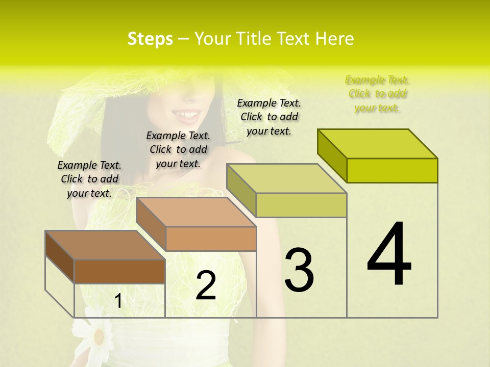 Spring Woman Model PowerPoint Template