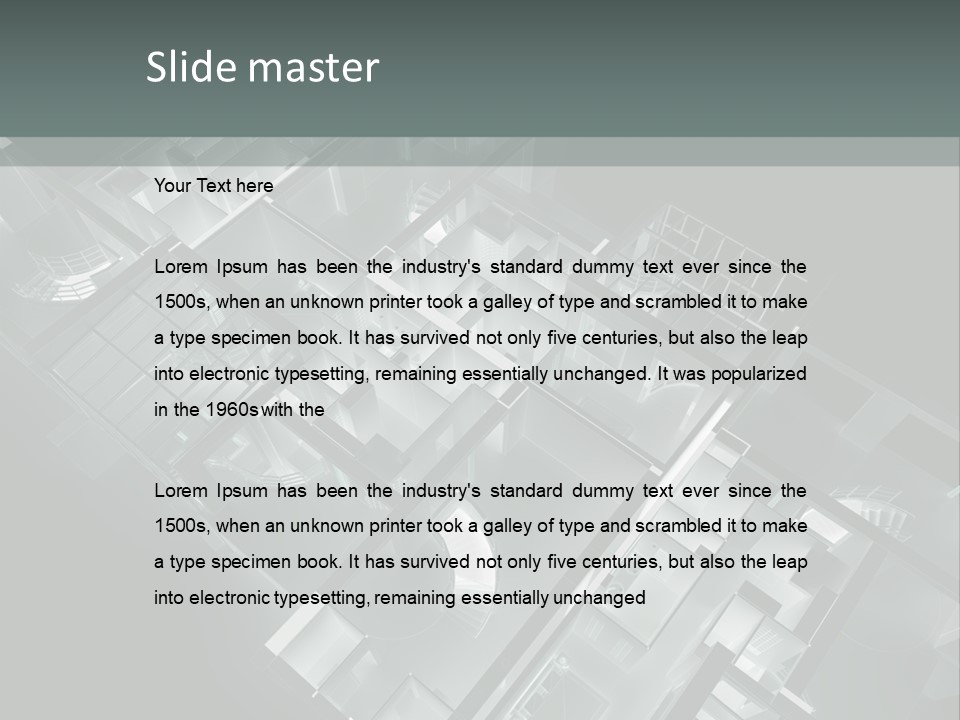 Model Construction Black PowerPoint Template