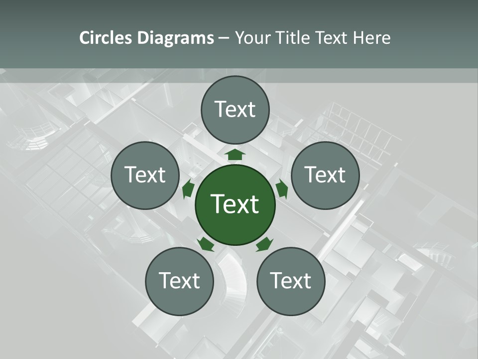 Model Construction Black PowerPoint Template