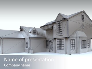 Classical Mock Up Building PowerPoint Template