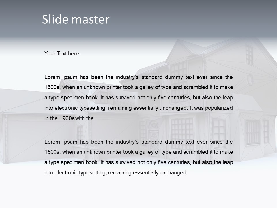 Classical Mock Up Building PowerPoint Template