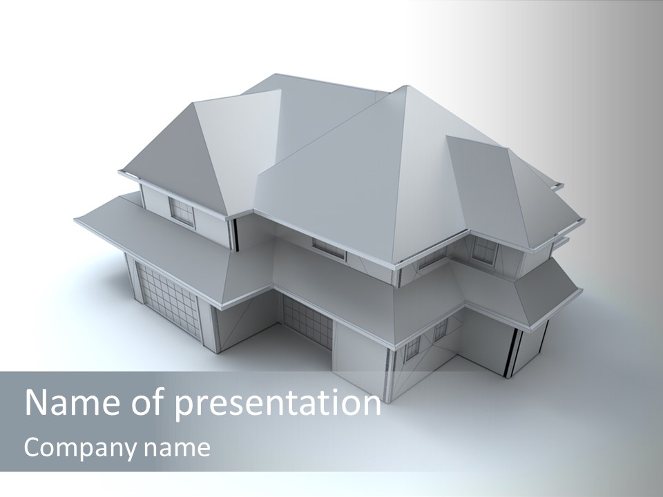 House Roof Mock Up PowerPoint Template