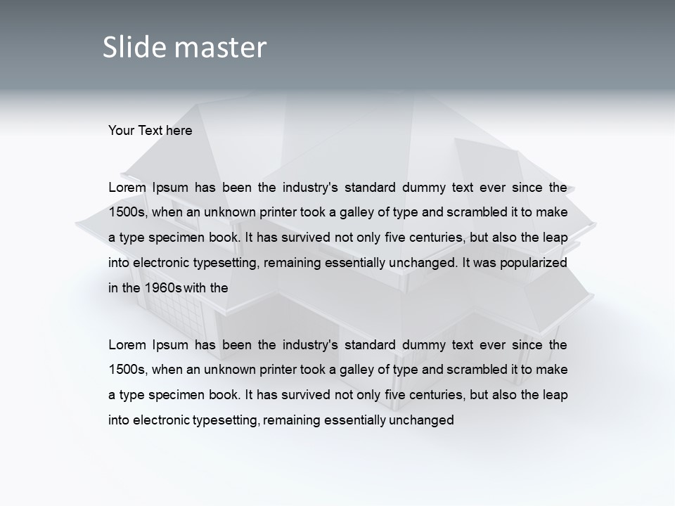 House Roof Mock Up PowerPoint Template